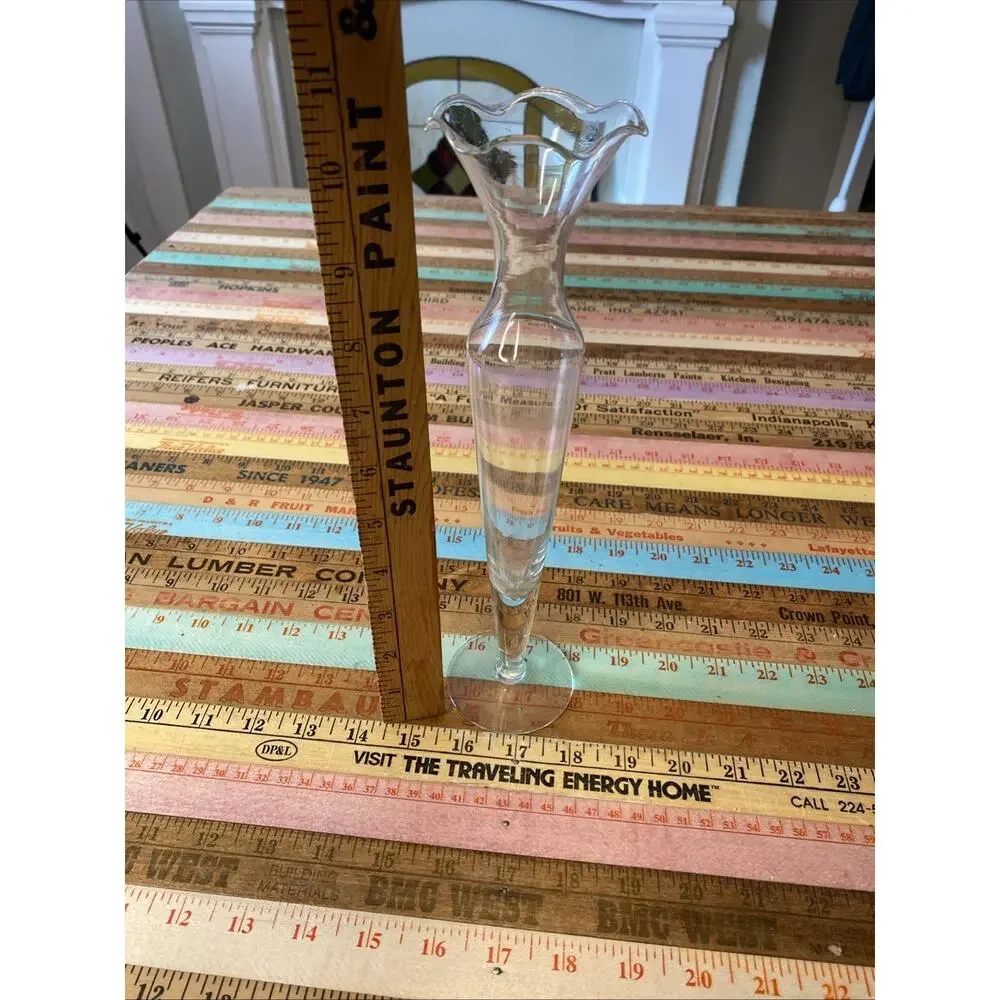 Princess House 10” Crystal Bud Vase - Heritage pattern #491, Retired
